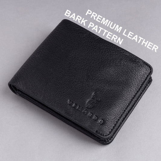 Matt MEN'S BLACK LEATHER WALLET