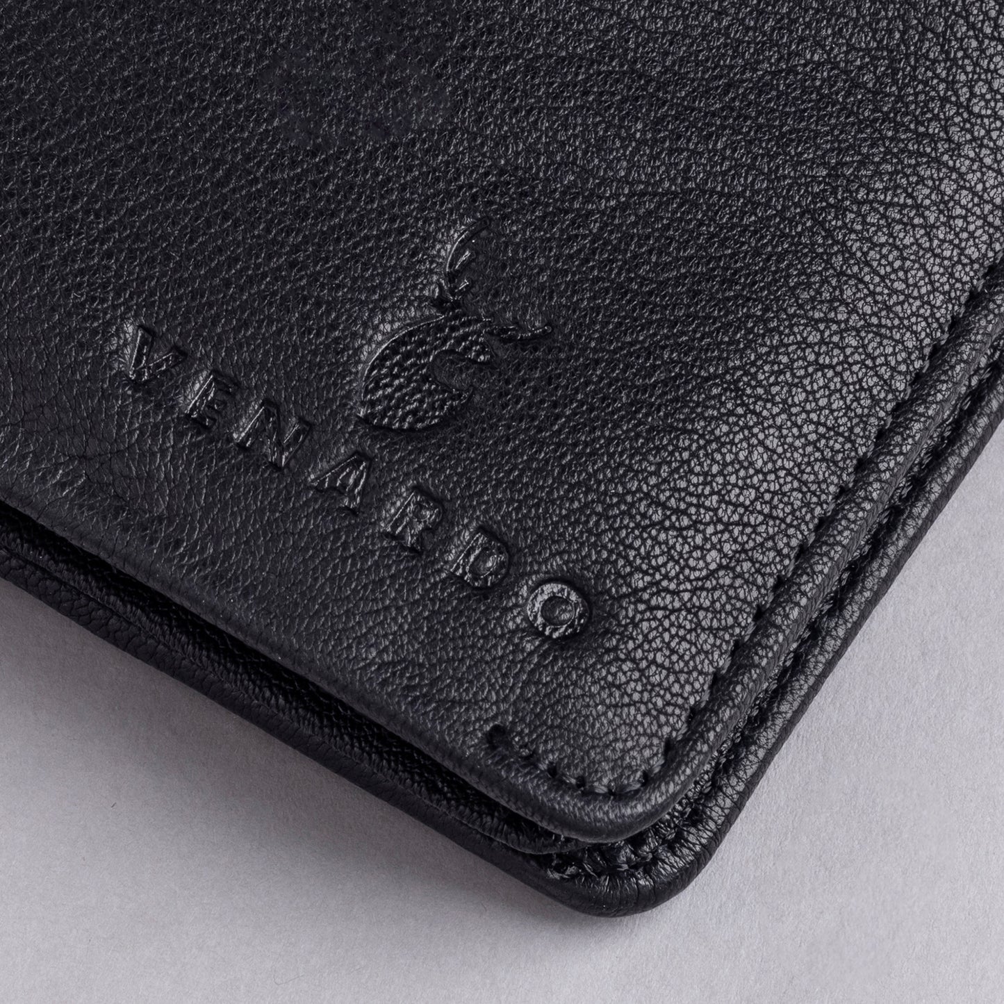 Matt MEN'S BLACK LEATHER WALLET