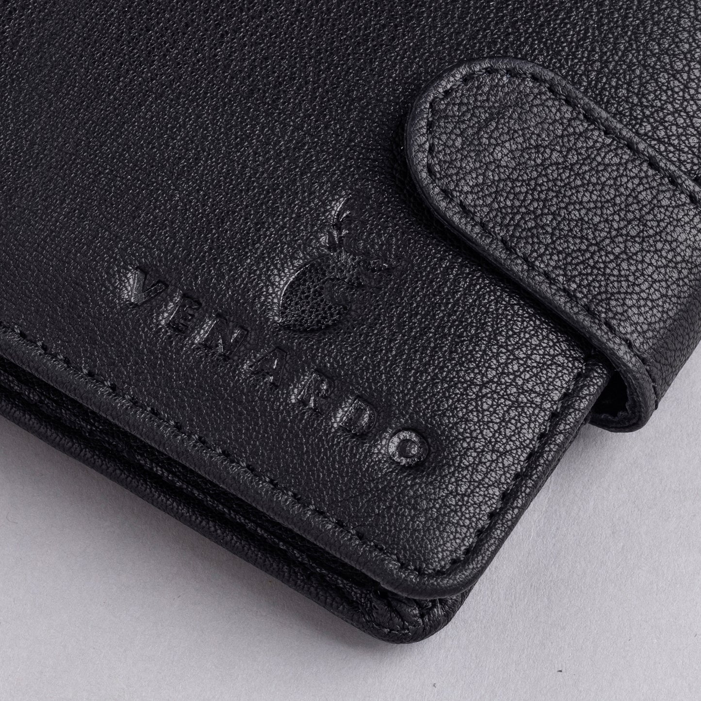 Depp MEN'S BLACK LEATHER WALLET