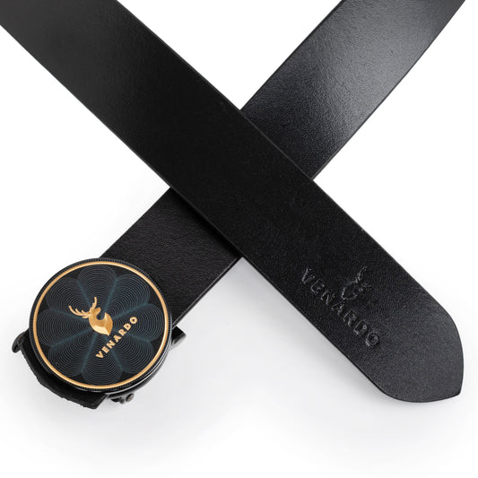 Robert Black Leather Autolock No Hole Belt