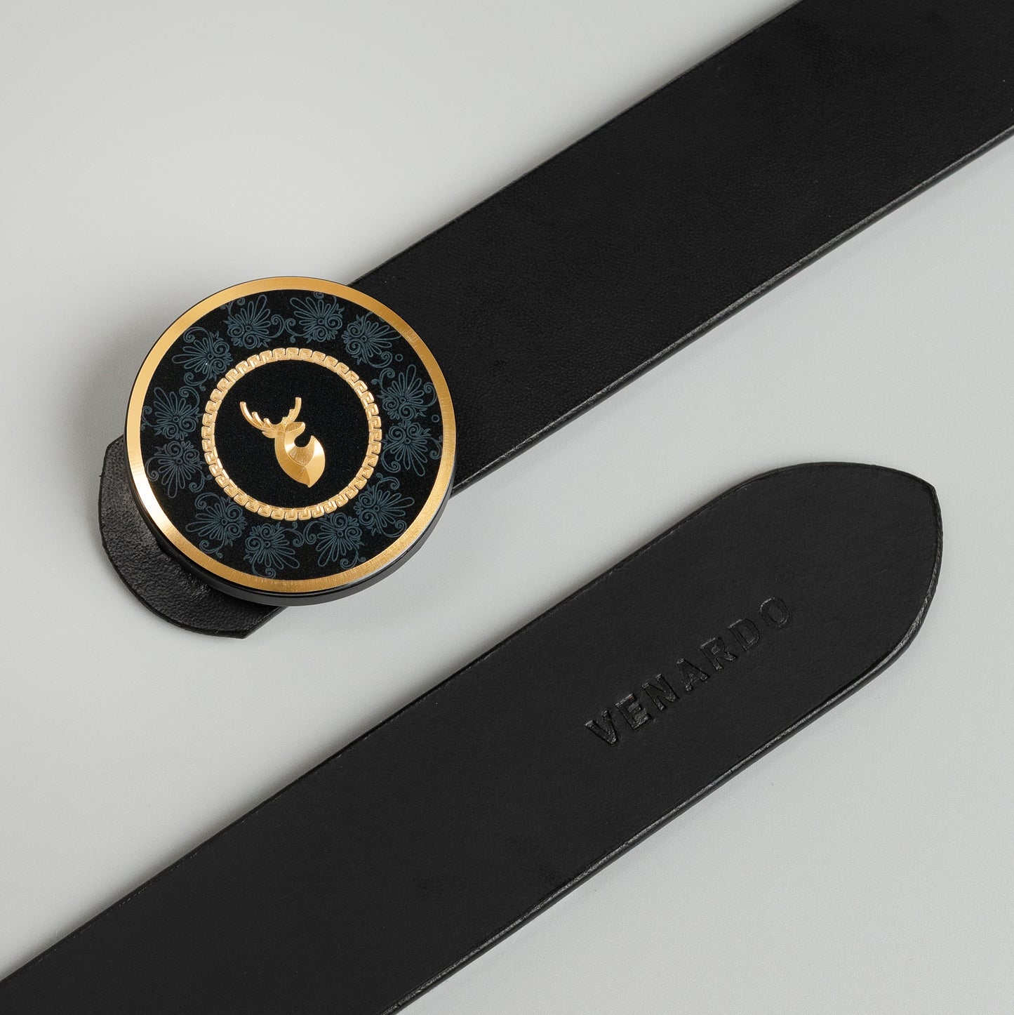 Advid MEN'S BLACK LEATHER BELT FOR MEN