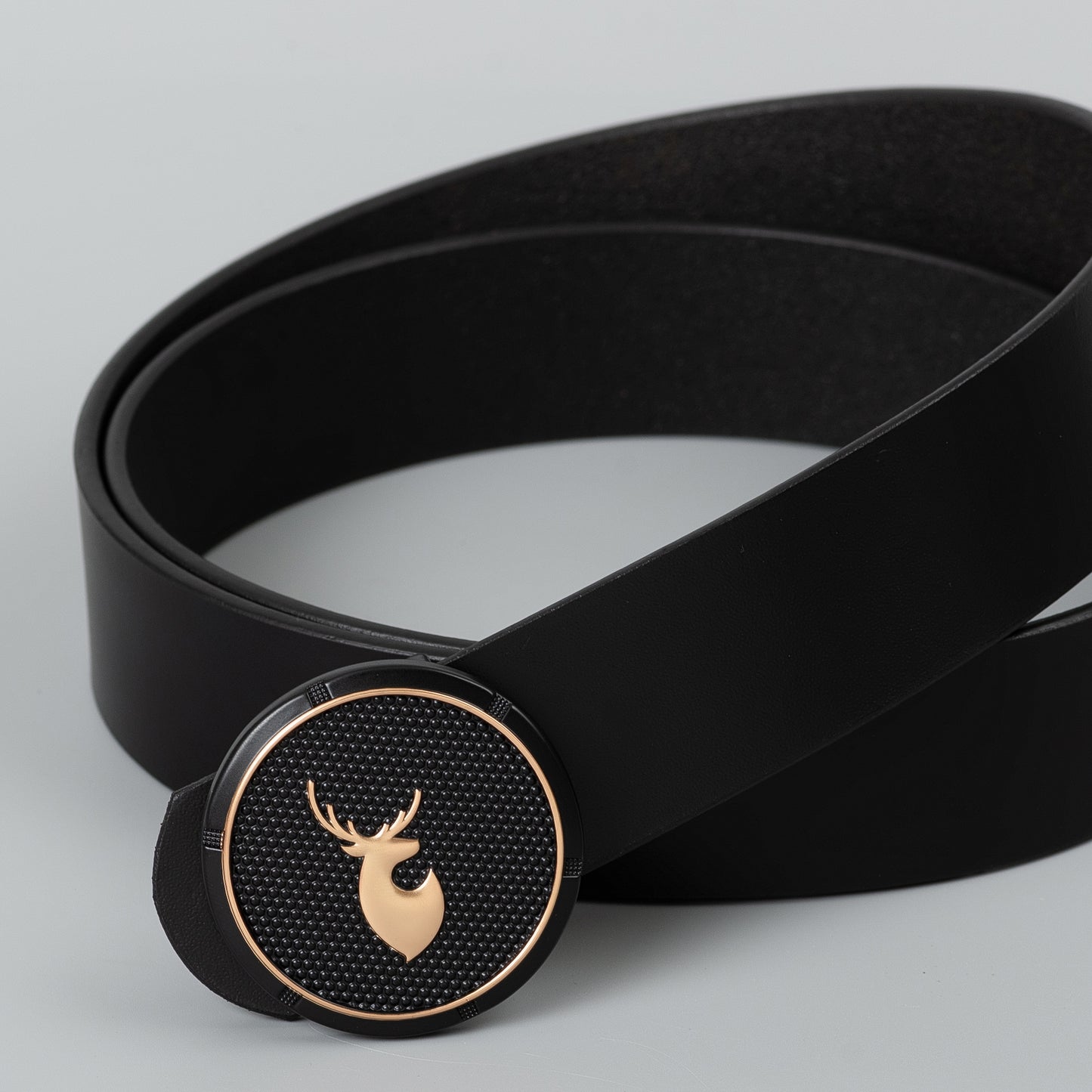 VENARDO ZAKVA MEN'S BLACK LEATHER BELT FOR MEN WITH FREE CARD HOLDER WALLET