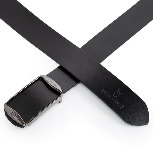 Marlon Black Genuine Leather Belt