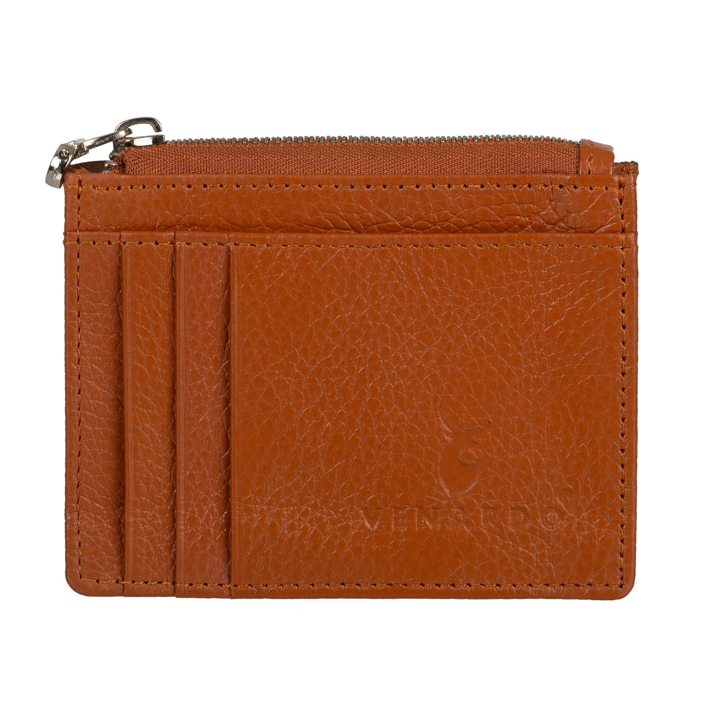 Men Tan Genuine Leather Card Holder (10 Card Slots)