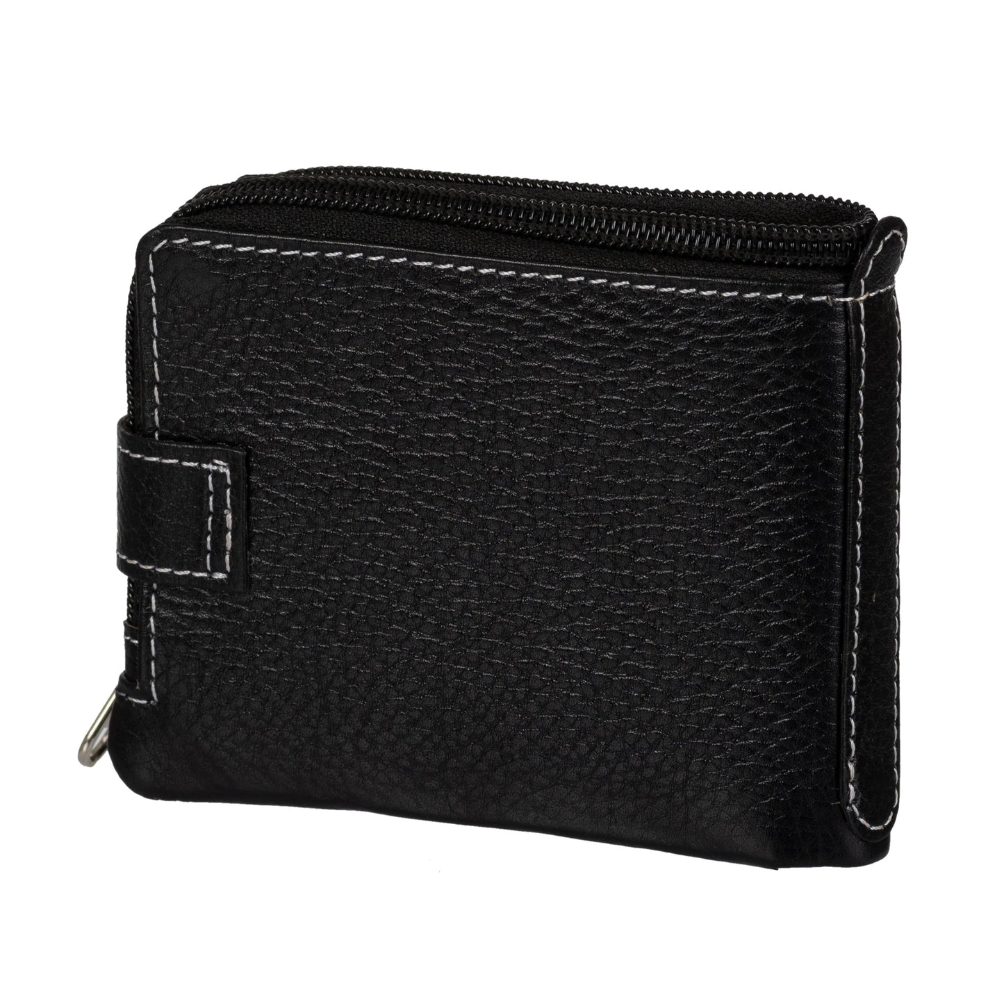 Men Casual Black Genuine Leather RFID Wallet (12 Card Slots)