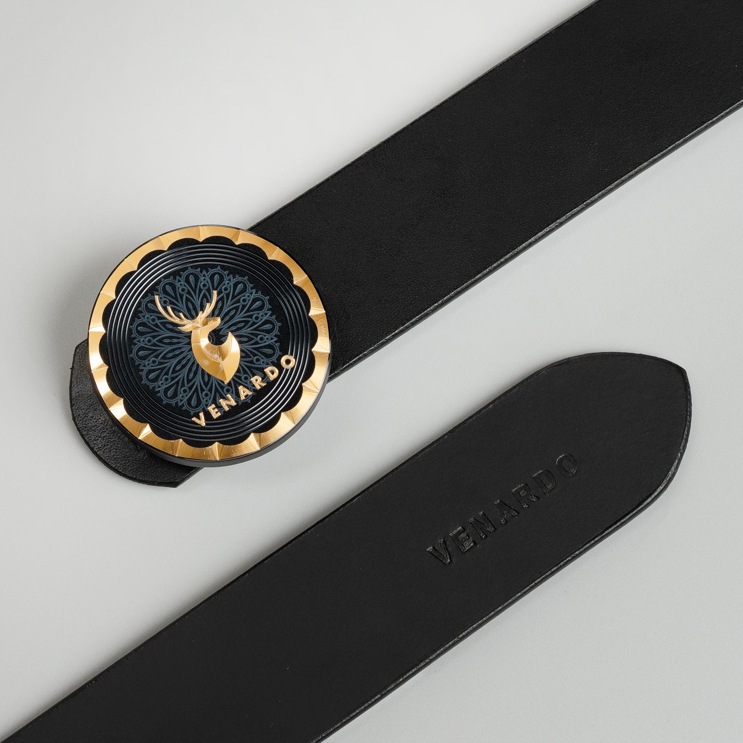 Eric MEN'S BLACK LEATHER BELT FOR MEN