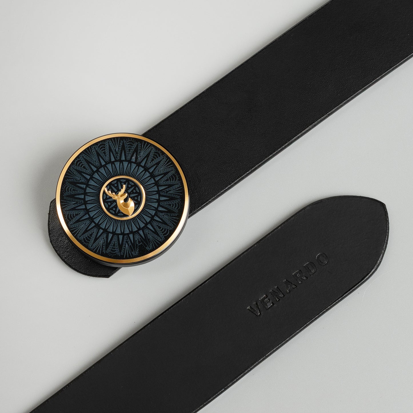 Ethan MEN'S BLACK LEATHER BELT FOR MEN