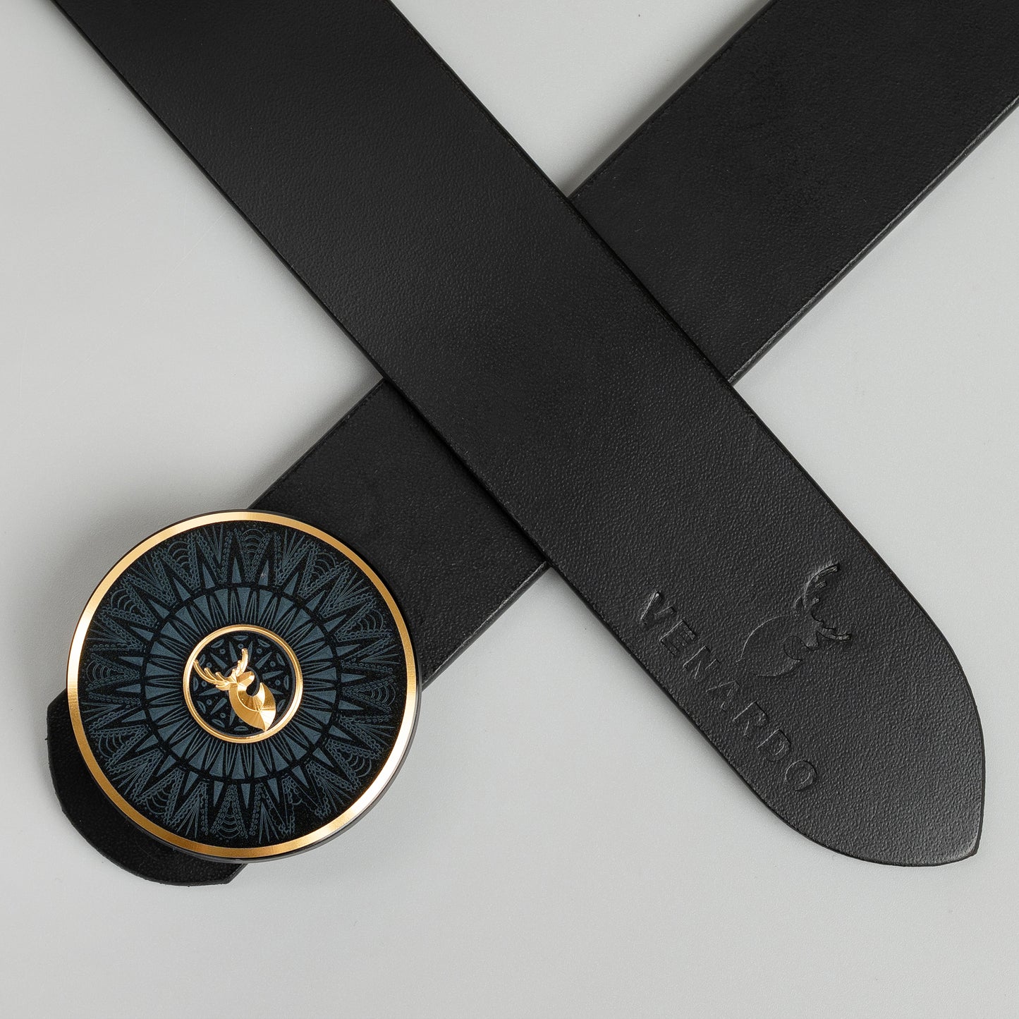 Ethan MEN'S BLACK LEATHER BELT FOR MEN