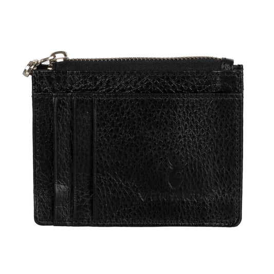 Men Black Genuine Leather Card Holder (10 Card Slots)