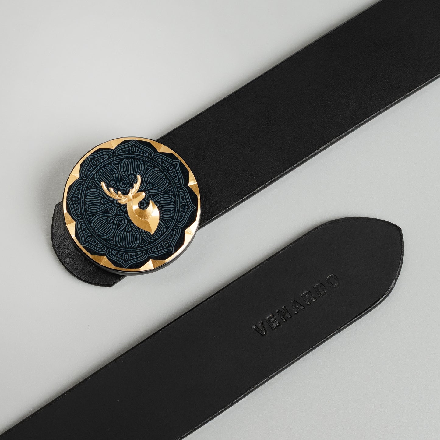 Sean MEN'S BLACK LEATHER BELT FOR MEN