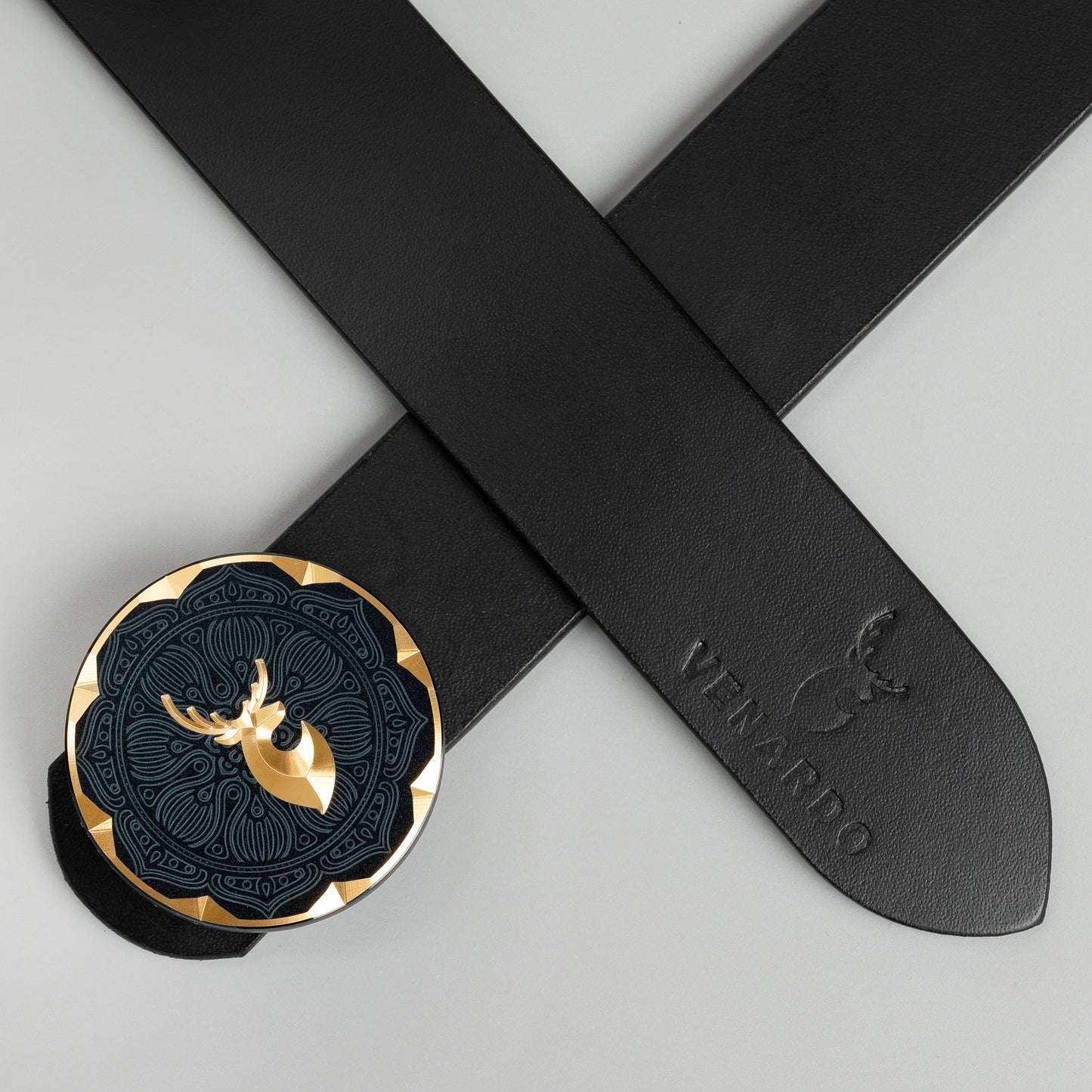 Sean MEN'S BLACK LEATHER BELT FOR MEN