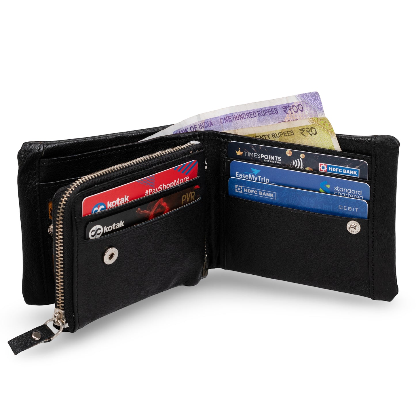 Xipo Pattern Men's Leather Black Wallet