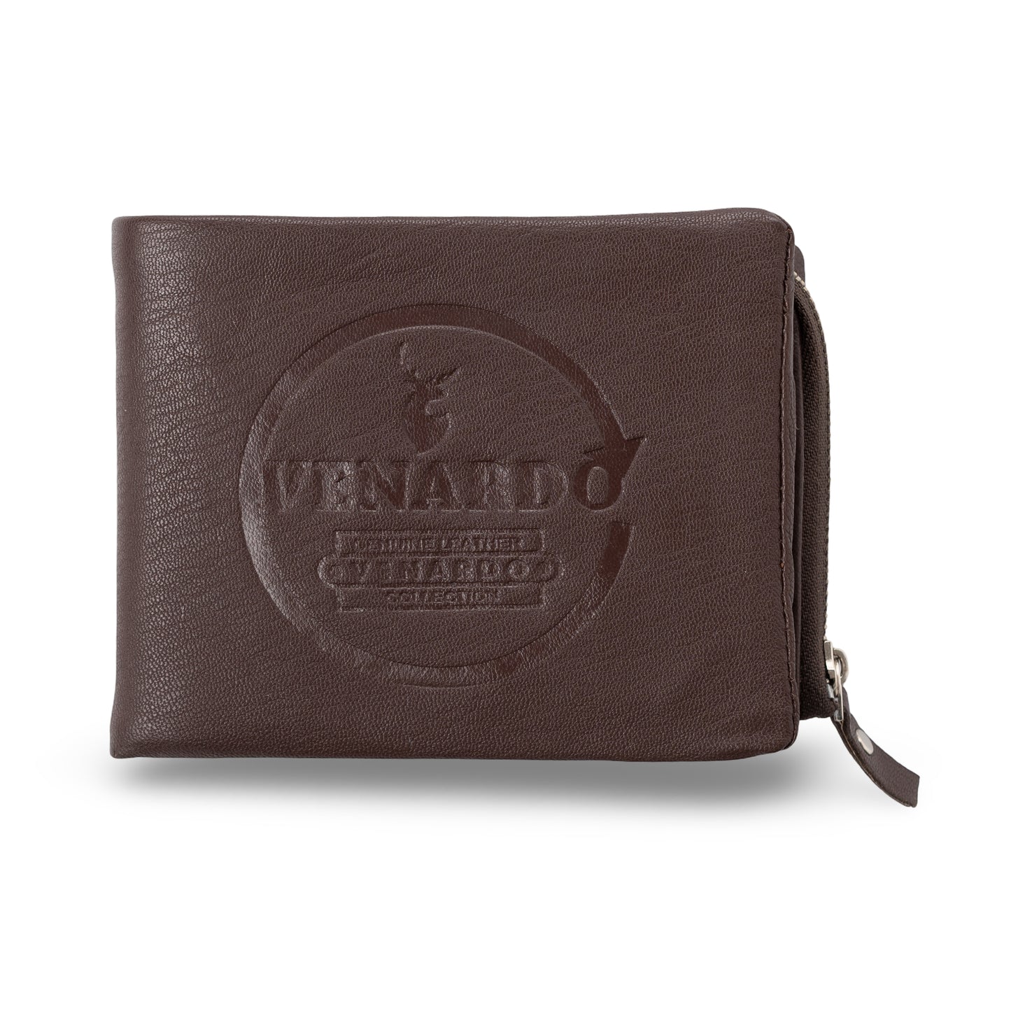 Xipo Pattern Men's Leather Brown Wallet
