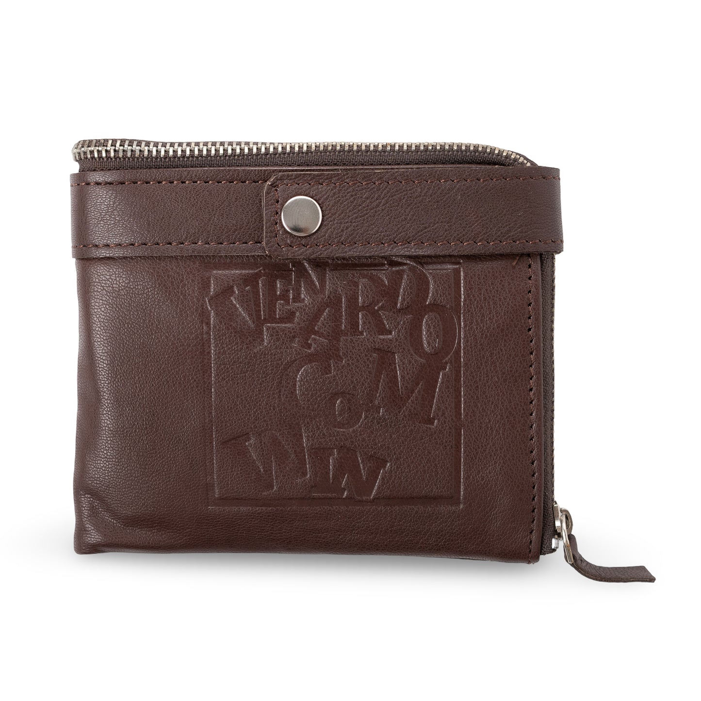 Fixoo Pattern Men's Leather Brown Wallet