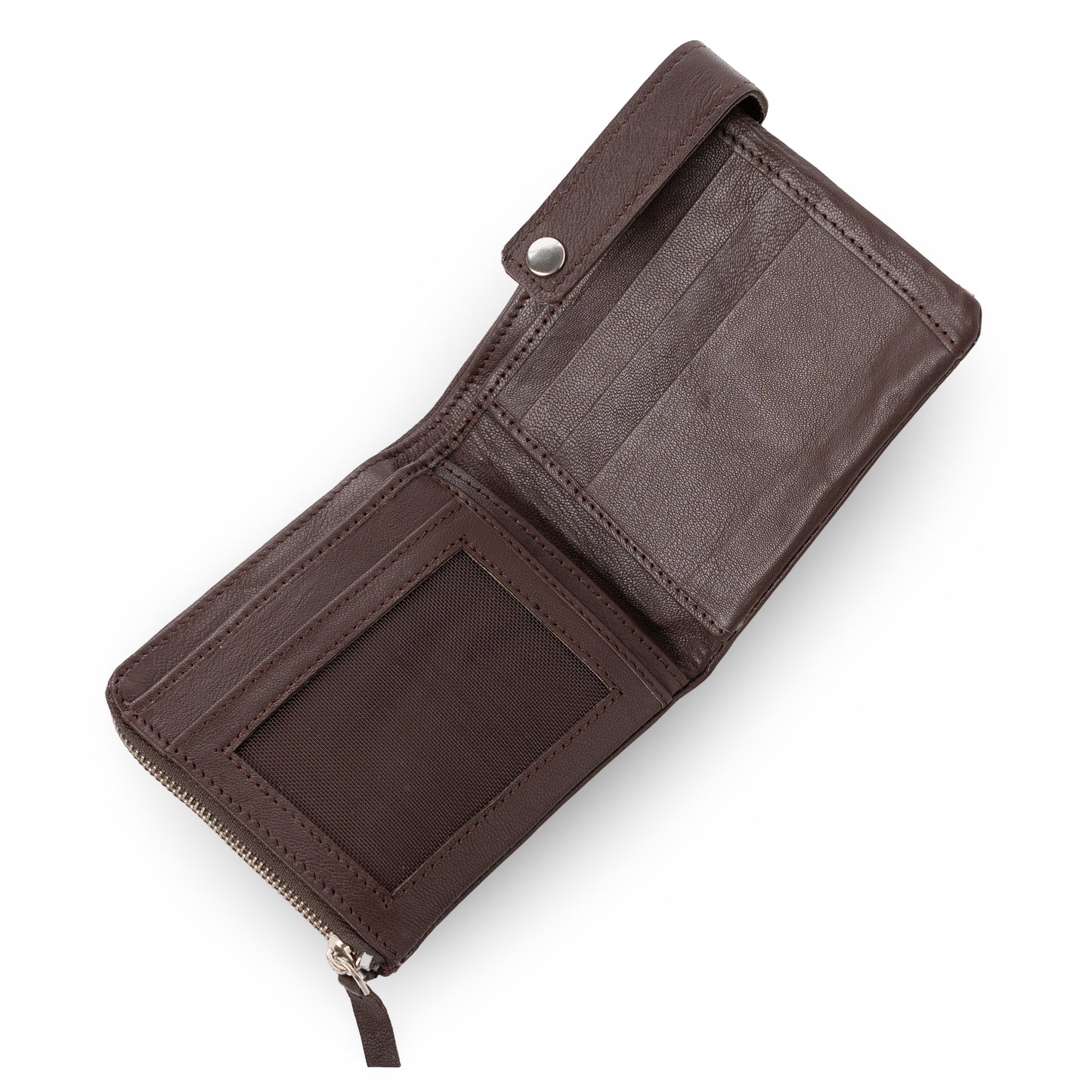 Fixoo Pattern Men's Leather Brown Wallet