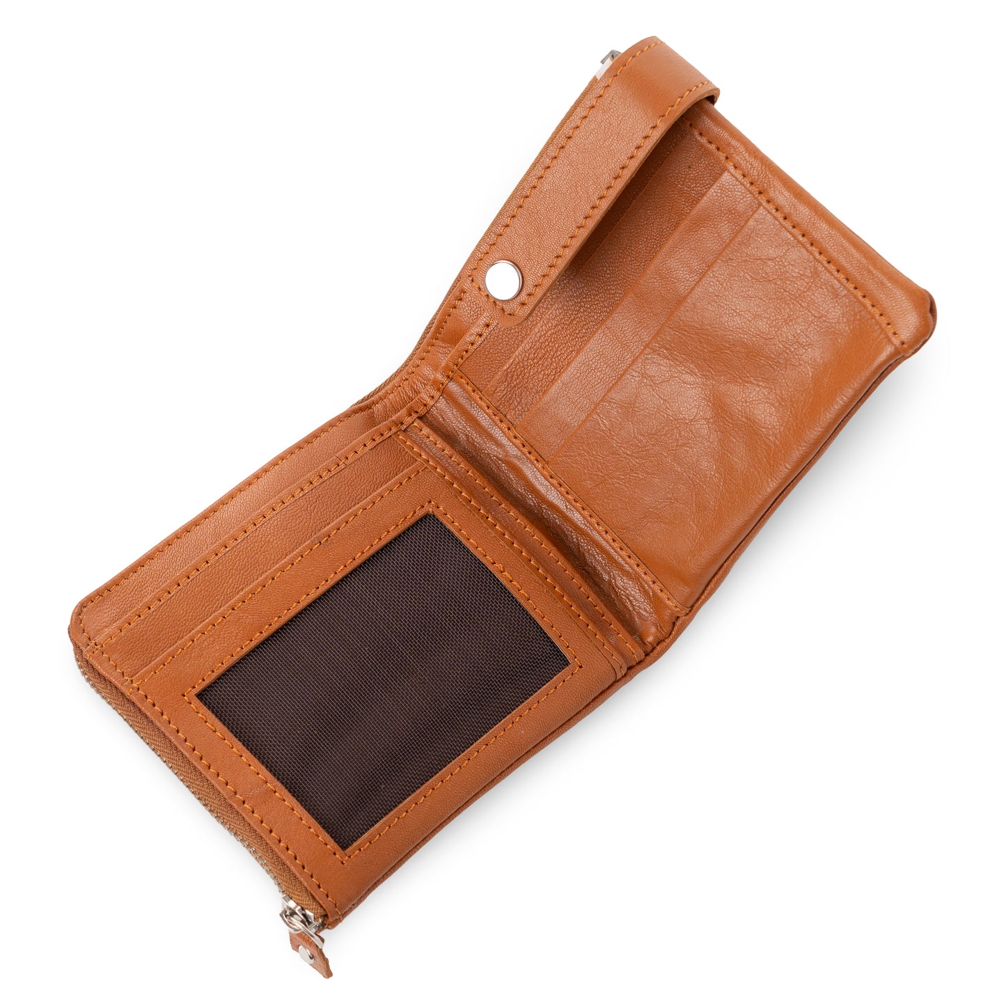 Fixoo Pattern Men's Leather Tan Wallet