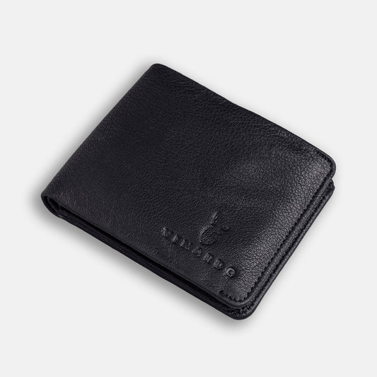 Matt MEN'S BLACK LEATHER WALLET