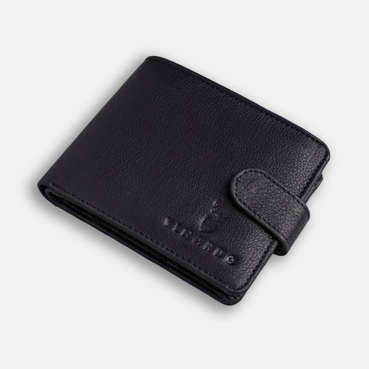 Depp MEN'S BLACK LEATHER WALLET