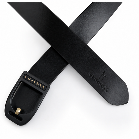 Blackline Elite Black Genuine Leather Belt