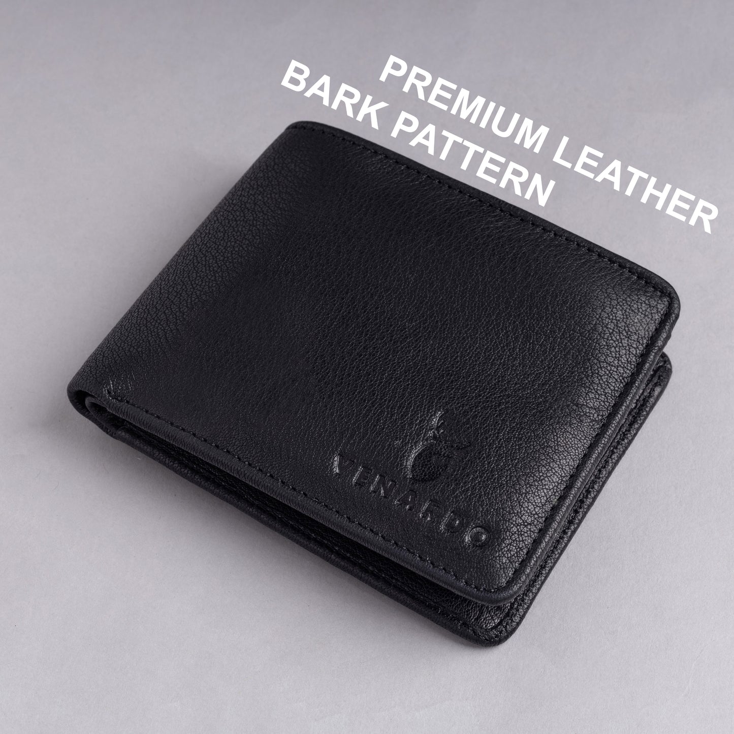 Phoenix  MEN'S BLACK LEATHER WALLET