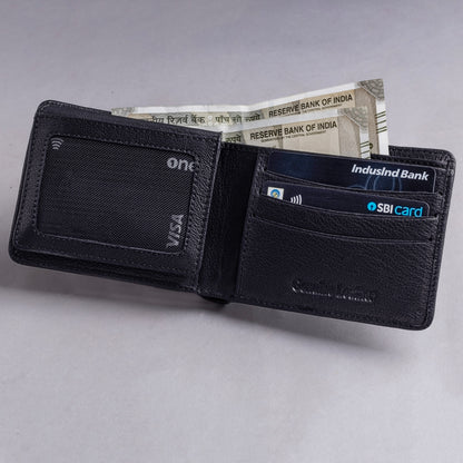 Phoenix  MEN'S BLACK LEATHER WALLET