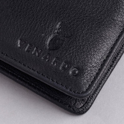 Phoenix  MEN'S BLACK LEATHER WALLET