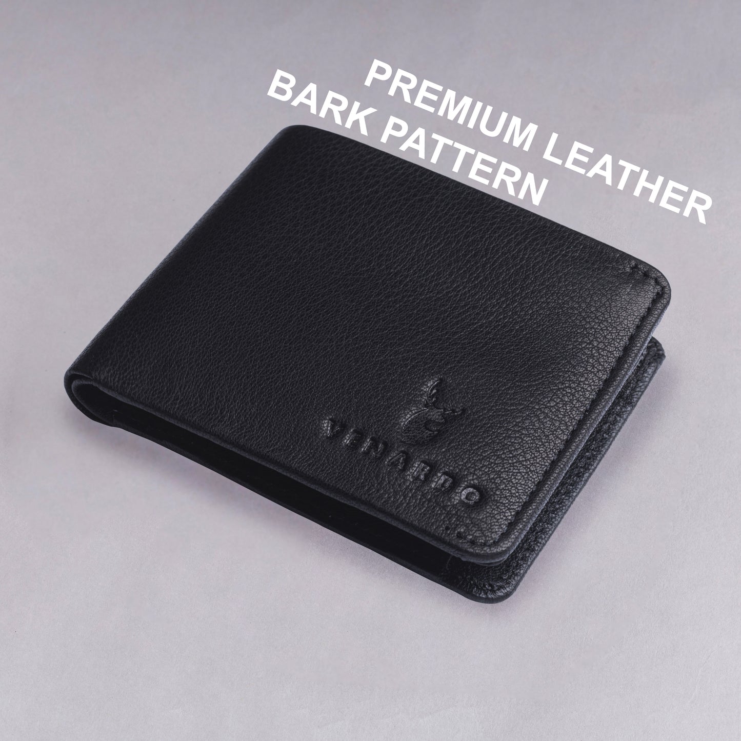Neeson  MEN'S BLACK LEATHER WALLET