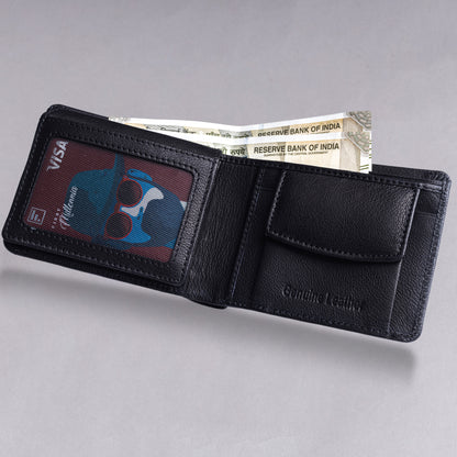 Neeson  MEN'S BLACK LEATHER WALLET