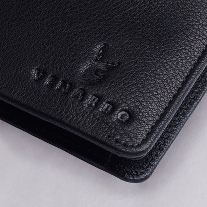 Neeson  MEN'S BLACK LEATHER WALLET