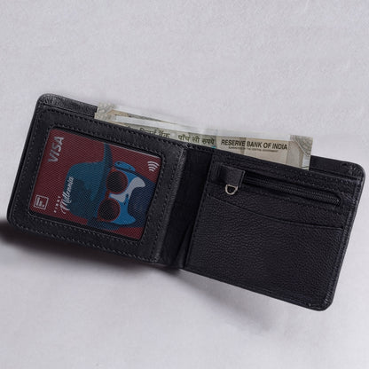 Michael MEN'S BLACK LEATHER WALLET