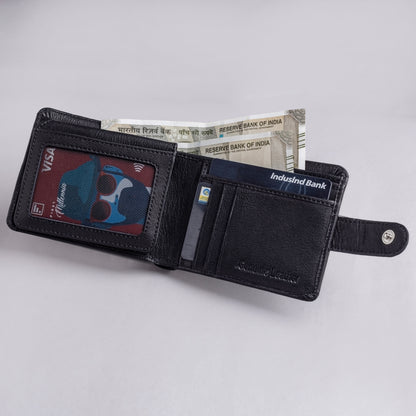 Depp MEN'S BLACK LEATHER WALLET