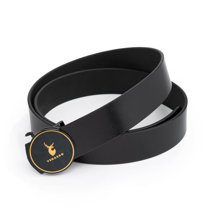 Robert Black Leather Autolock No Hole Belt