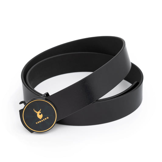 Robert Black Leather Autolock No Hole Belt