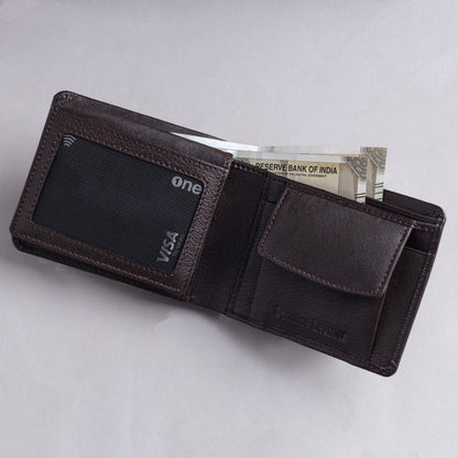 Hugh MEN'S BROWN LEATHER WALLET