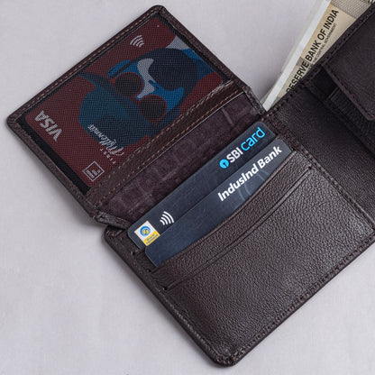 Hugh MEN'S BROWN LEATHER WALLET