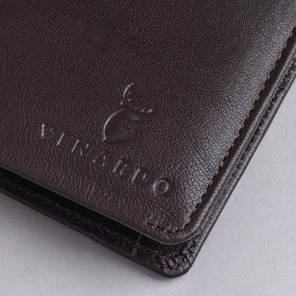 Hugh MEN'S BROWN LEATHER WALLET