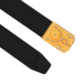 Glide Gold Diamond Buckle Leather Belt For Men
