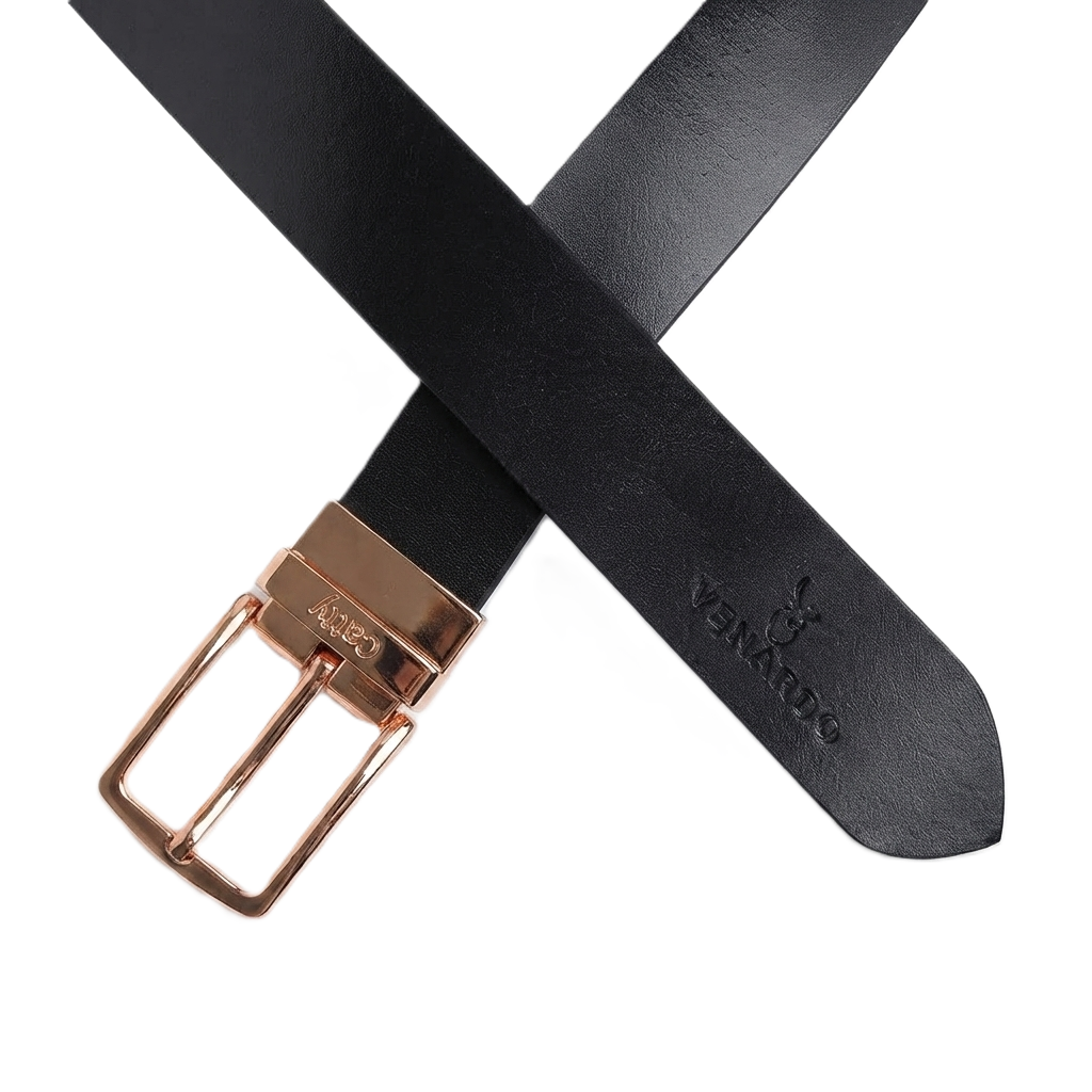 calvin Black Genuine Leather Belt