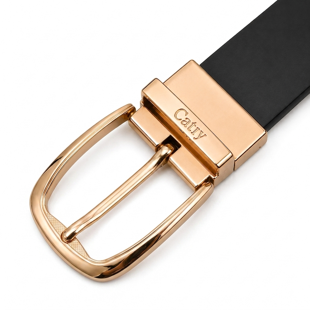 Auro Black Genuine Leather Belt