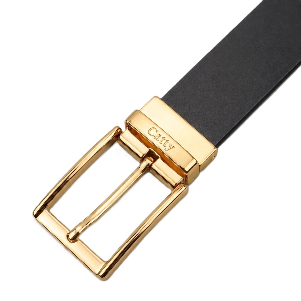 Zaro Black Genuine Leather Belt