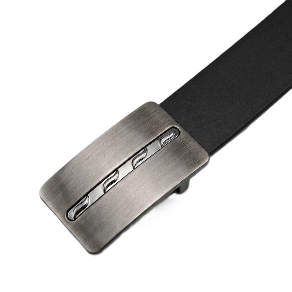 Vortex Black Genuine Leather Belt