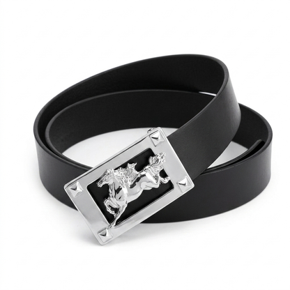 Siverline Black Genuine Leather Belt