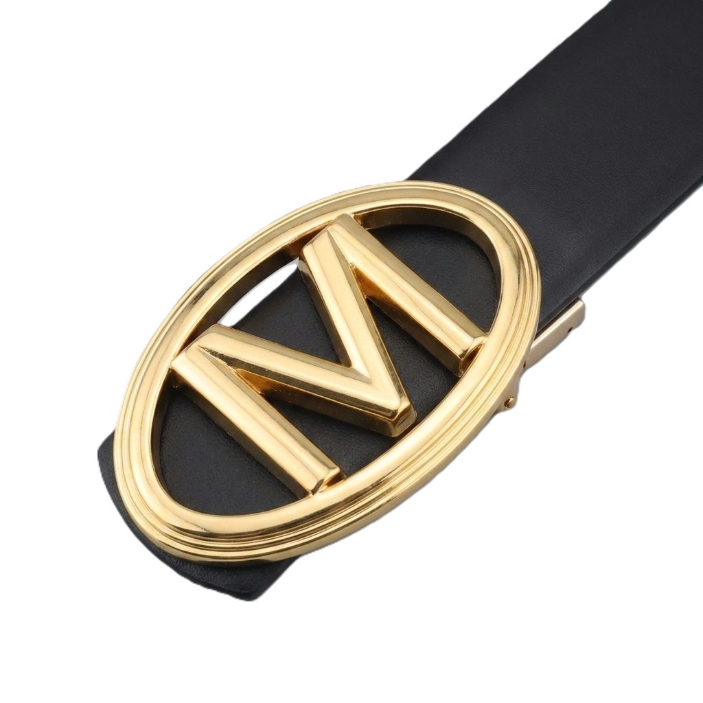 Matrix Black Genuine Leather Belt