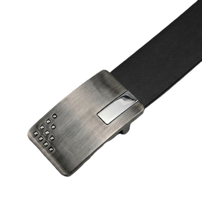 Obsidine Black Genuine Leather Belt