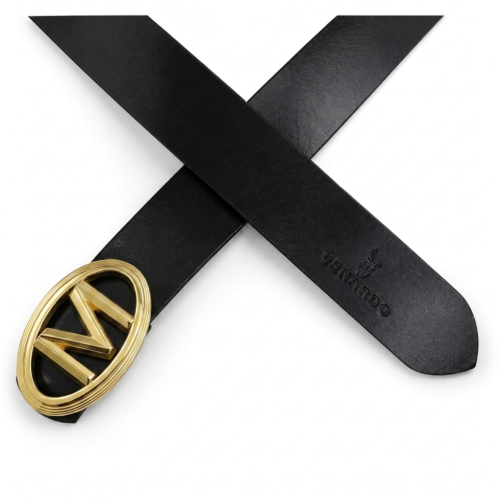 Matrix Black Genuine Leather Belt