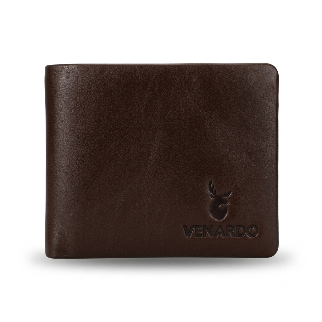 The Heritage Bi-Fold Pattern Men's Leather brown  Wallet