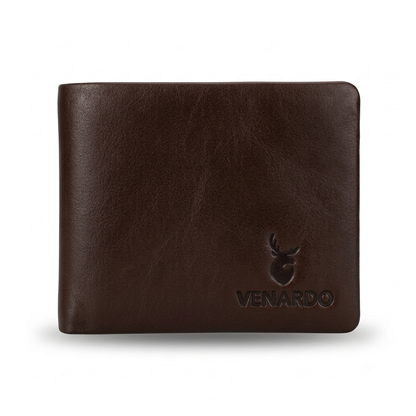 The Heritage Bi-Fold Pattern Men's Leather brown  Wallet