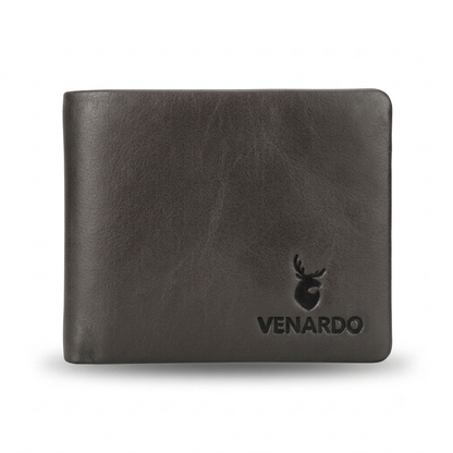 The Heritage Bi-Fold Pattern Men's Leather grey Wallet