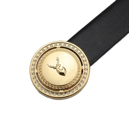 Vellora Black Genuine Leather Belt