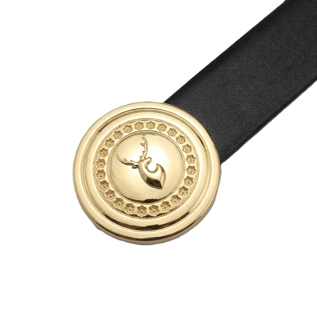 Elviro Black Genuine Leather Belt